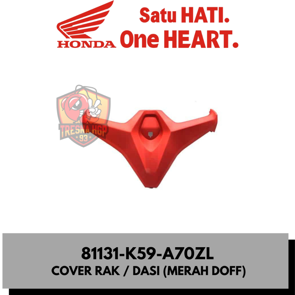 81131-K59-A70ZL COVER RAK DASI MERAH DOFF NEW VARIO 150 K59J ORIGINAL | COVER RACK 81131K59A70ZL