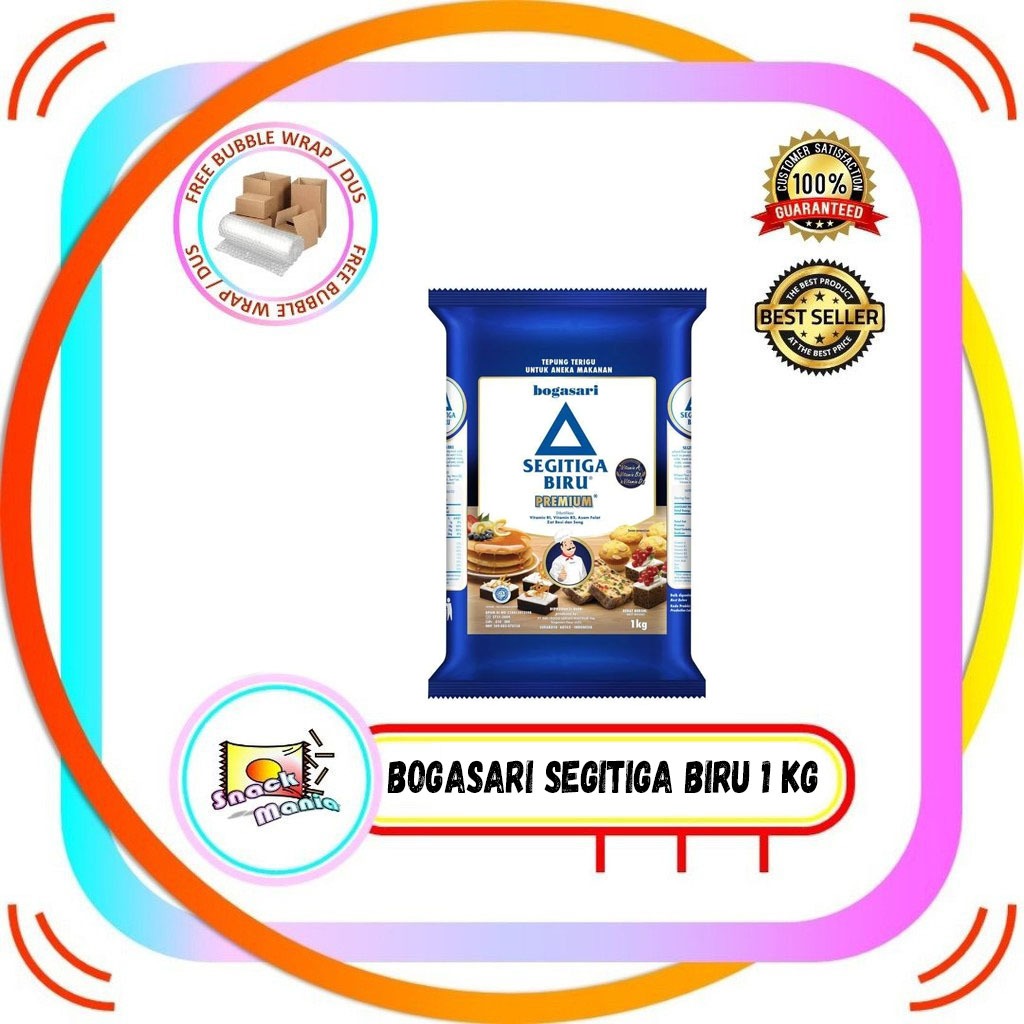 

Tepung Terigu Premium Bogasari Segitiga Biru 1 kg