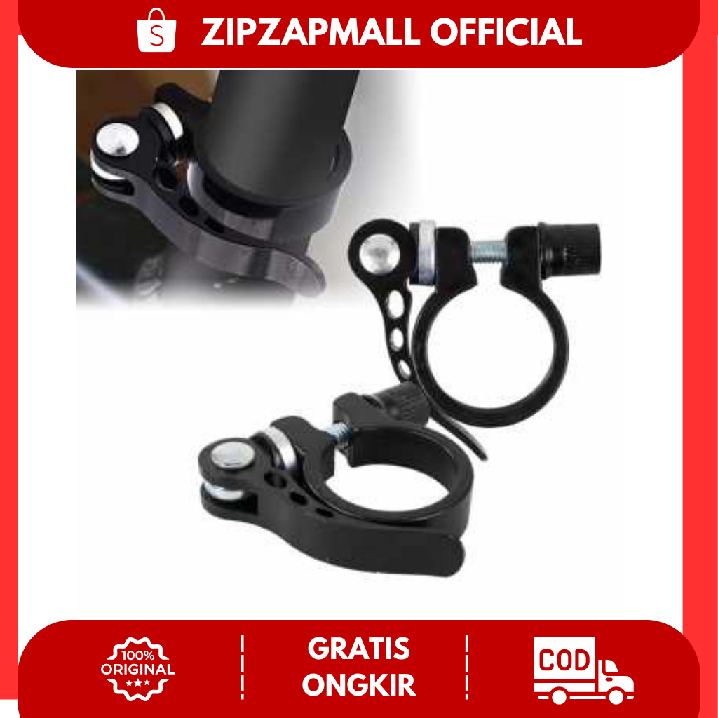 Kunci Sadel Sepeda Quick Release Clamp 34.9 mm / Clamp Jepit Pengatur Tinggi Rendah Jok Sadel Sepeda