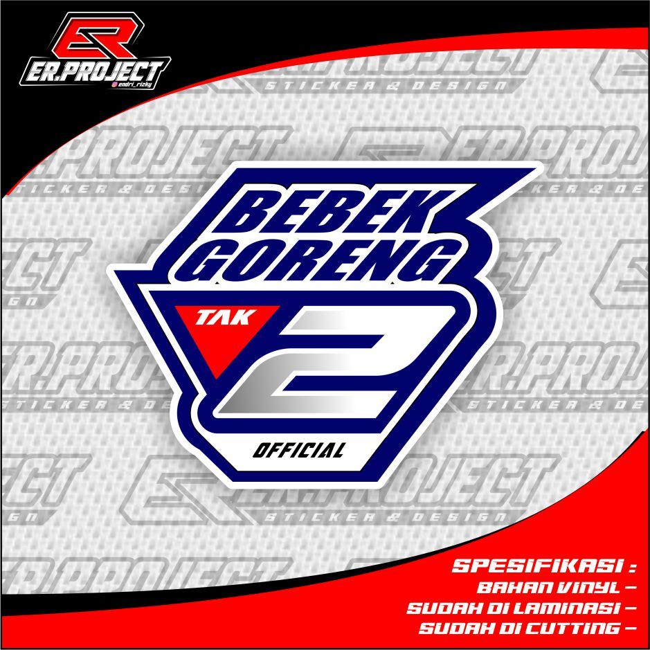 STIKER BEBEK GORENG / STIKER 2 STROKE / STIKER BEBEK GORENG 2 TAK