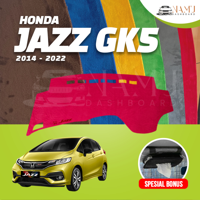 ALAS BULU DASHBOARD MOBIL JAZZ GK5 - COVER KARPET PELINDUNG DASBOR HONDA GEN 3 2014 2015 2016 - 2022