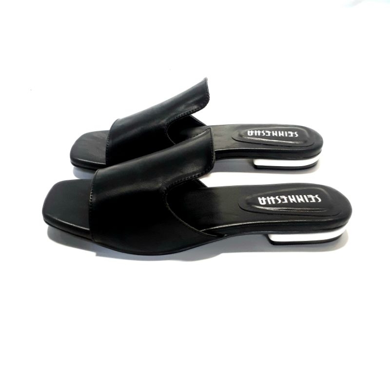 sandal flat wanita terkini big size / sandal women comfortable flat