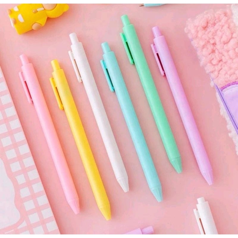 

pulpen warna pastel tinta hitam alat tulis sekolah pen warna warna warni