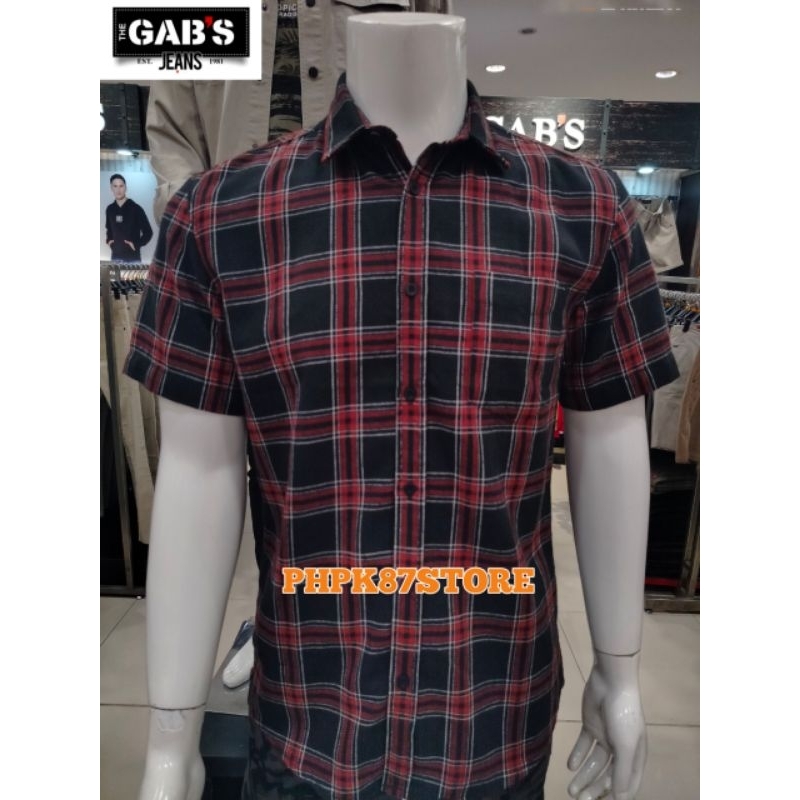 Kemeja pendek pria original merek gabs/Gabrielle jeans