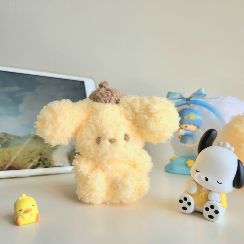 [MIKONOTTY] Pompompurin crocheted keychain / plush | boneka mini Pompompurin rajut