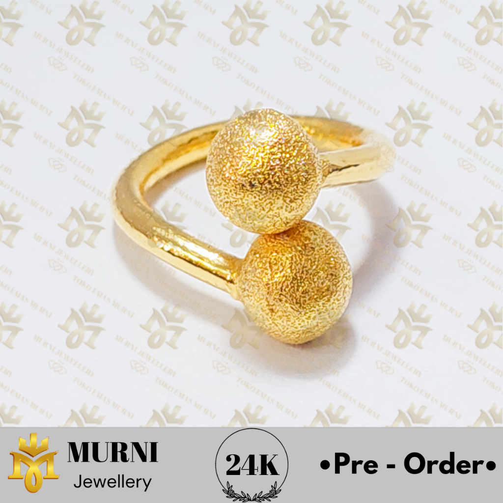 Cincin Emas 24K Asli Model Boba Bola - Toko Emas Murni