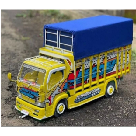 PROMO TRUK OLENG KOTAK BONUS TERPAL SGITIGA MAINAN  ANAK TERMURAH TRUK OLENG FULL VARIASI LAMPU DAN 