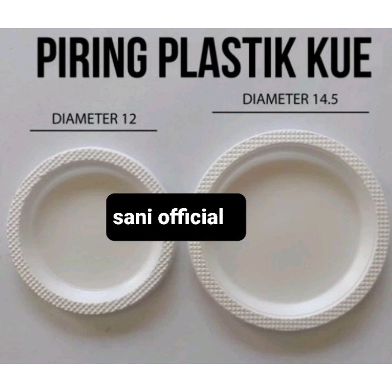 Piring kue Plastik piring plastik putih susu p6 p7 p9