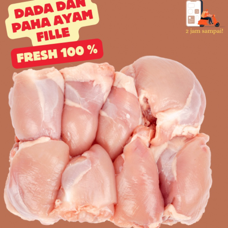 

Dada dan paha Ayam Fille Broiler Fresh 500 gram KIRIM INSTAN BANDUNG
