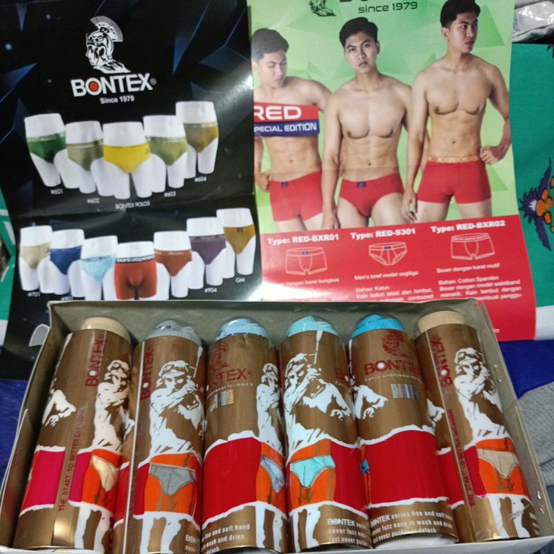 (1 PCS)CELANA DALAM BONTEX/BONTEX POLOS/CELANA DALAM PRIA DEWASA BONTEX