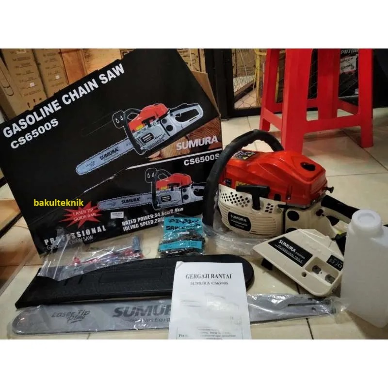 Chainsaw Sumura 6500L 22" Bar Baja Laser CS6500L Sumura Chainsaw baru
