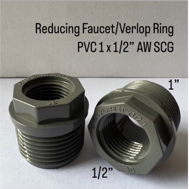 Reducing Faucet/Verlop Ring PVC / Vlok Ring PVC AW SCG
