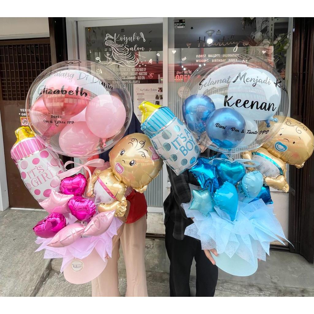[ REQ TANGGAL KIRIM ] BABY BORN BUCKET BALLOON BUKET BALON WISUDA BUCKET BALLOON BIRTHDAY BUKET SNAC