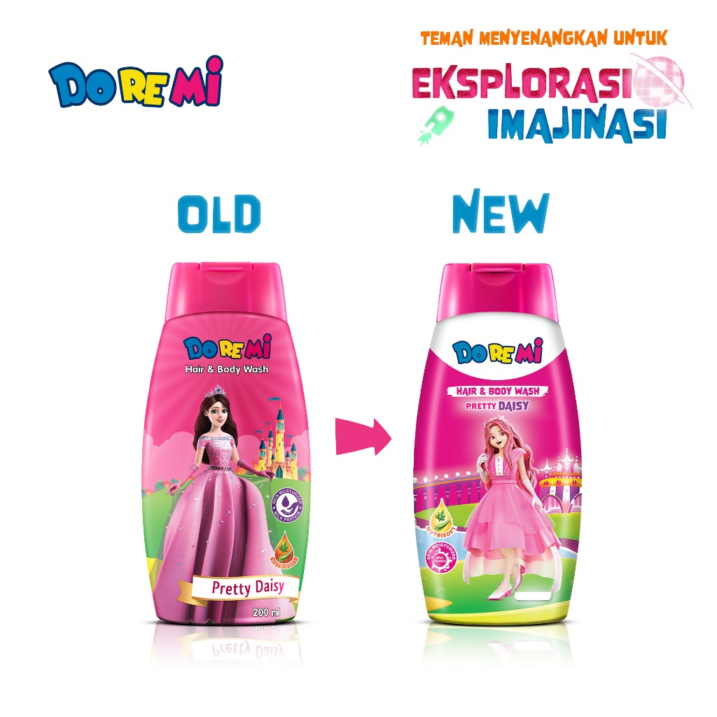 Doremi Hair & Body Wash Princess Pretty Daisy 200ml- Sabun Mandi Cair