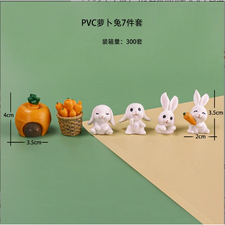 Hiasan/dekorasi kue kelinci lucu