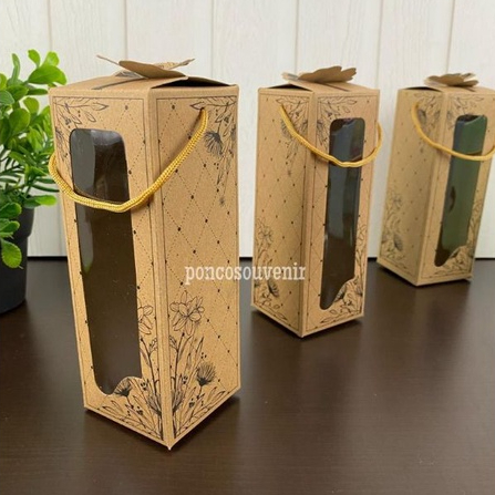 

50 Pcs Box Rustic + Tali Kemasan Botol 17 x 6,5 Cm