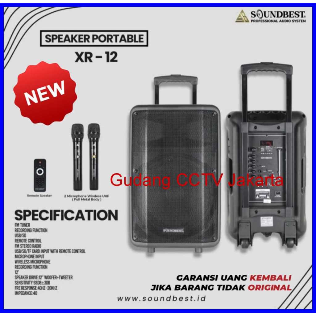 Speaker Portable 12 inch Soundbest XR 12 Original Soundbest XR-12