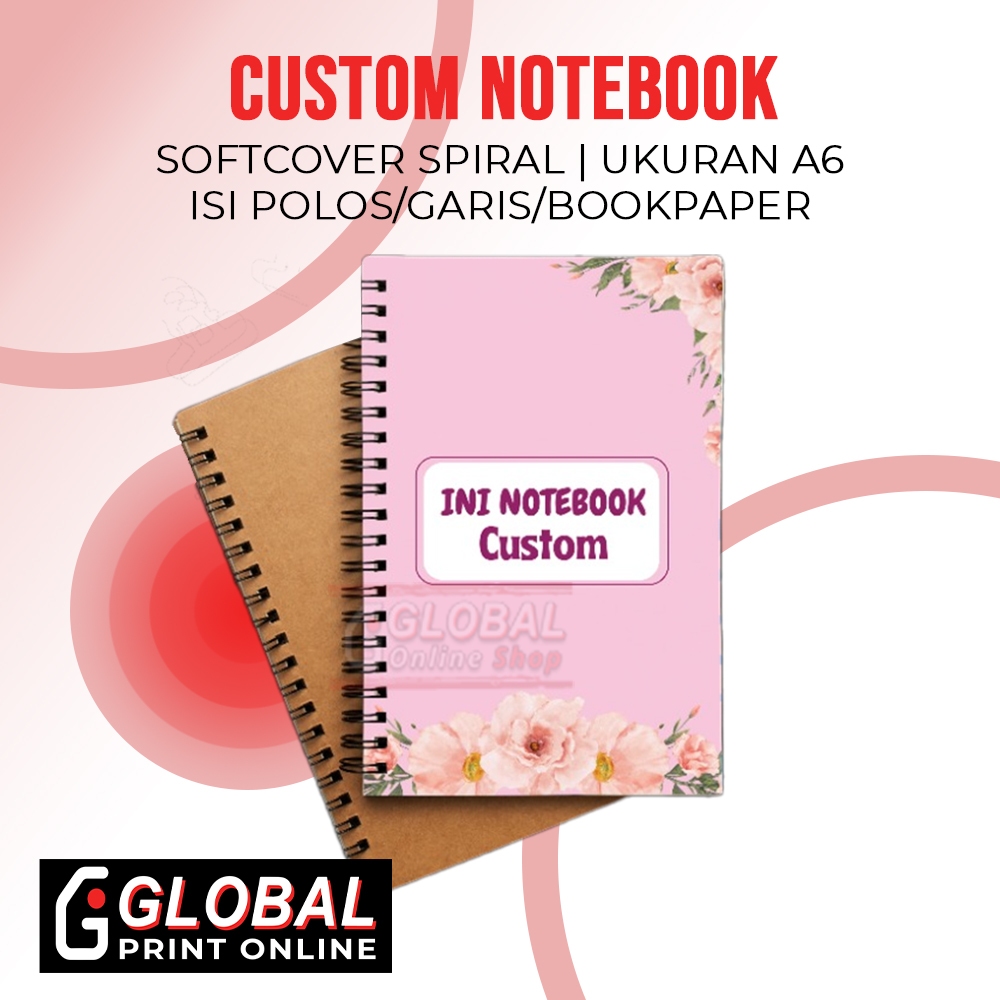 

Global Print Shop Online - Notebook Custom Softcover Spiral Uk A6 Isi 100Lbr