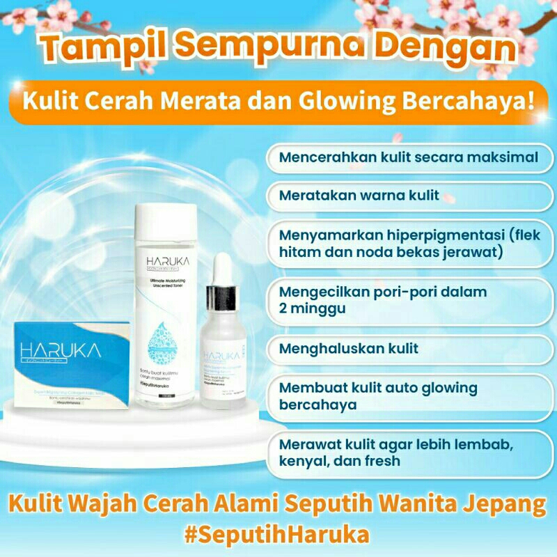Paket Brightening Skin Care Pemutih Haruka White Expert Series - Seputih kHaruka