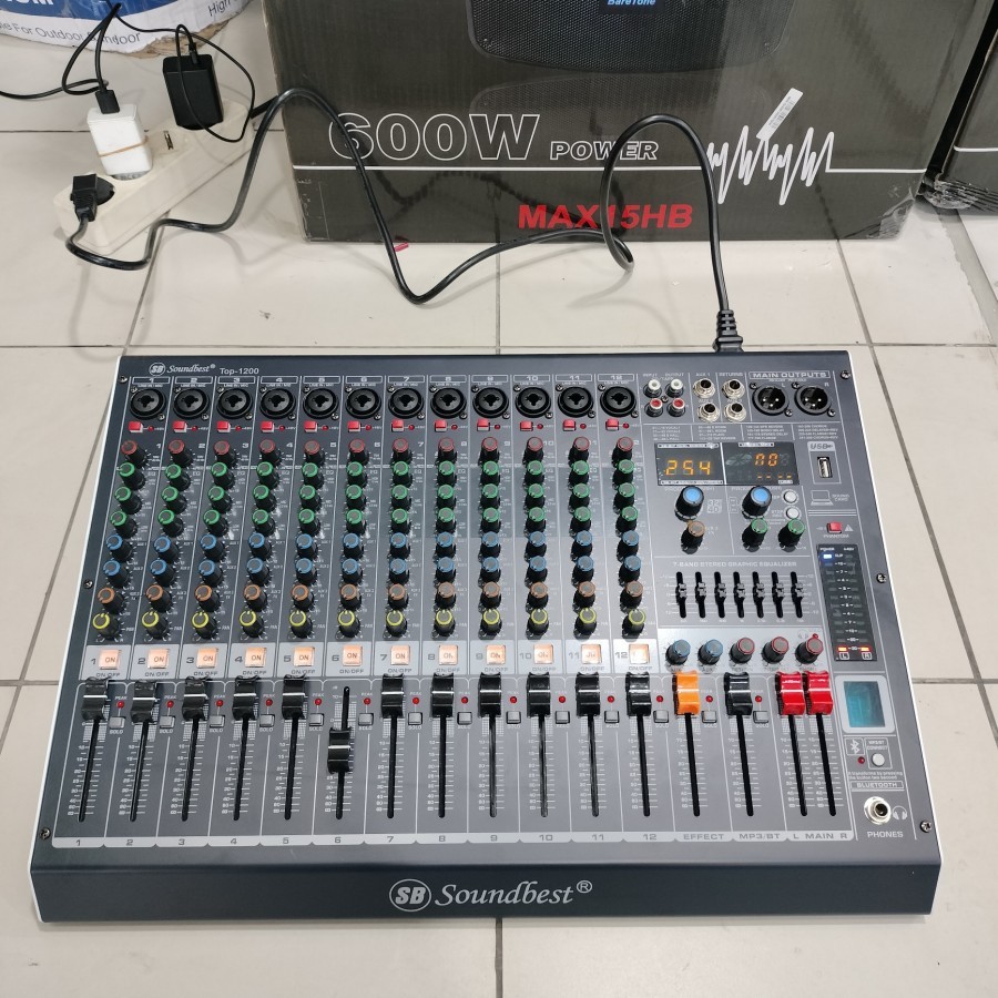 Mixer Soundbest TOP 1200 / TOP1200 Bluetooth Original 12 Channel