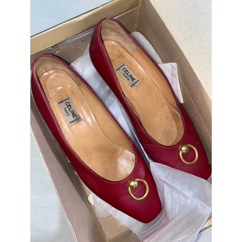 Celine Red Vintage Shoes