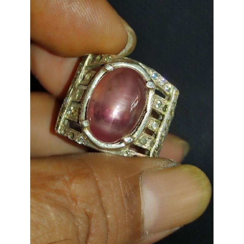 Natural Pinkish Red Star Sapphire bukan Ruby Zamrud Diamond Garnet