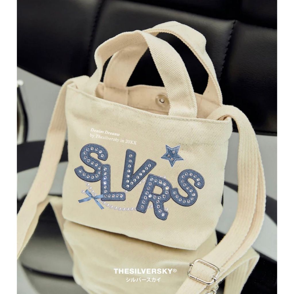 Thesilversky Mini Canvas Sling Bag Premium | Tas Kanvas Wanita