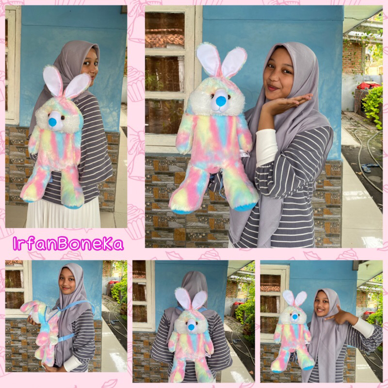 Tas ransel gendong anak sekolah karakter boneka Kelinci lucu