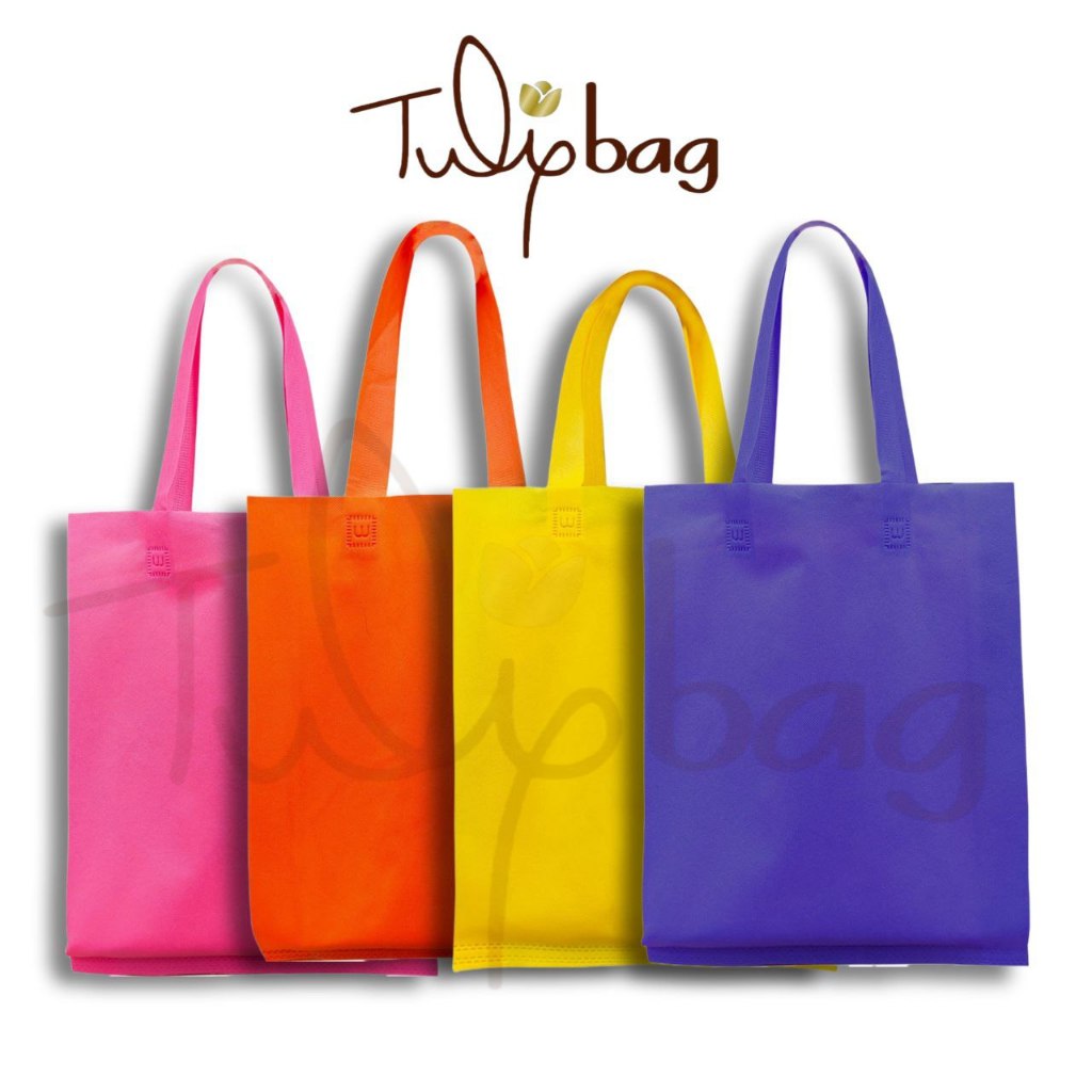 Tulipbag - TAS SPUNBOND CUSTOM SABLON LOGO - Goodie Bag 75 GSM JUMBO 30x40x7 CM Free Desain
