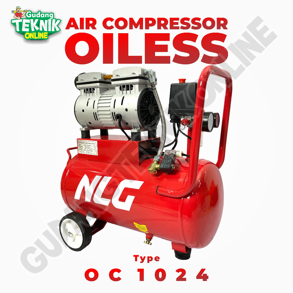 NLG Oil Less 3/4 HP Compressor ( Kompresor Angin / Listrik ) OC 1024