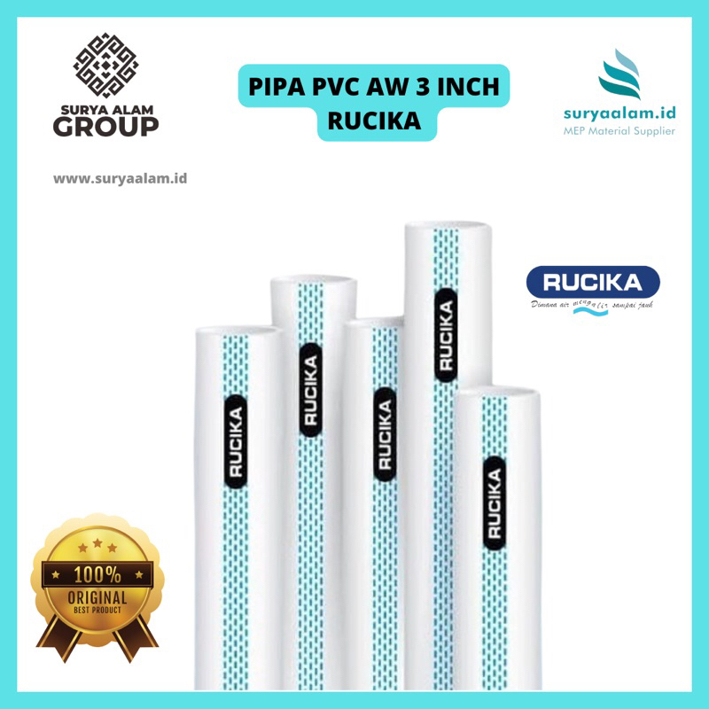 PIPA PVC AW 3" RUCIKA | STANDART | 4 METER