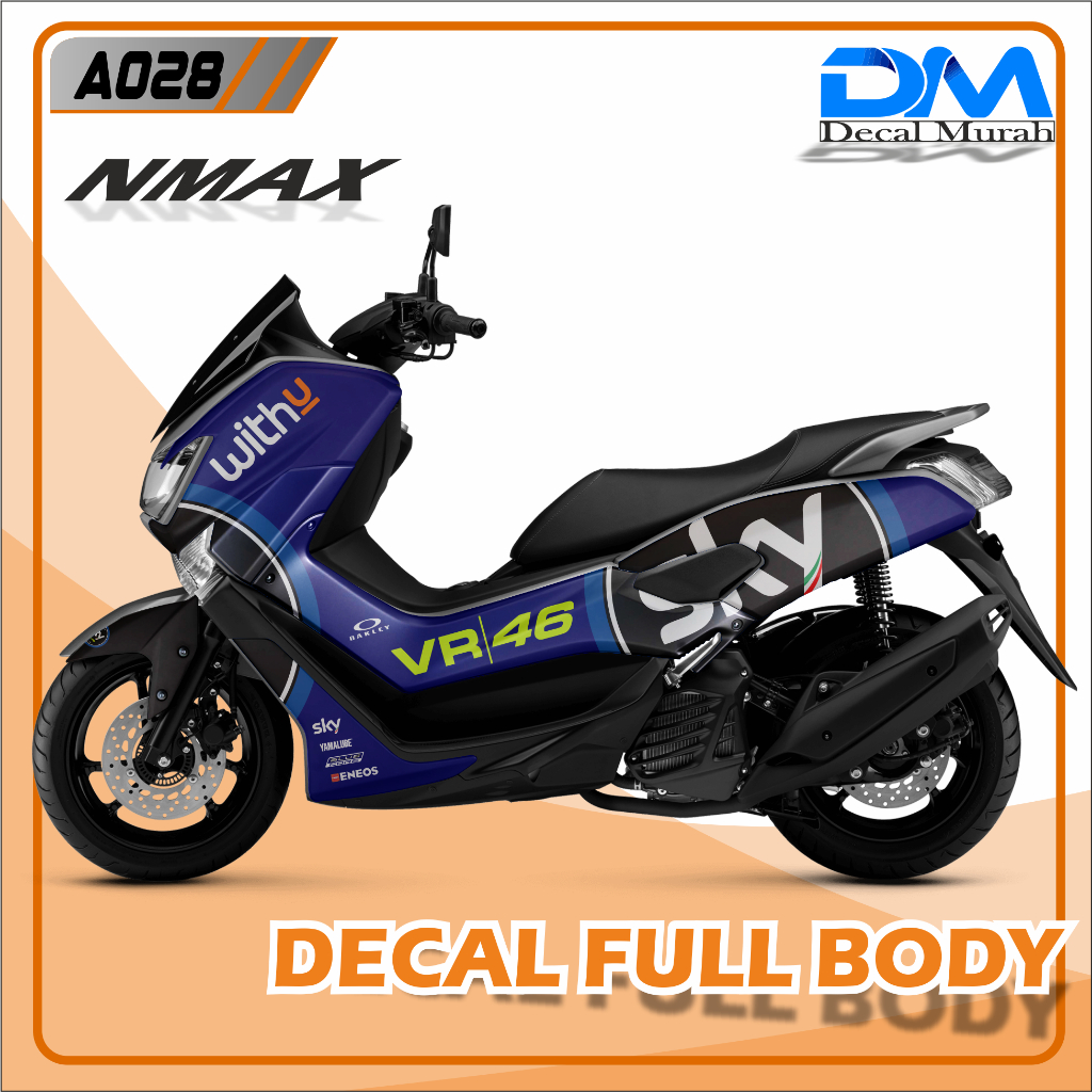 Decal Stiker Motor Yamaha Nmax 2020 2021 2022 Modifikasi Variasi Aksesoris Full Body A028 Sticker Nm