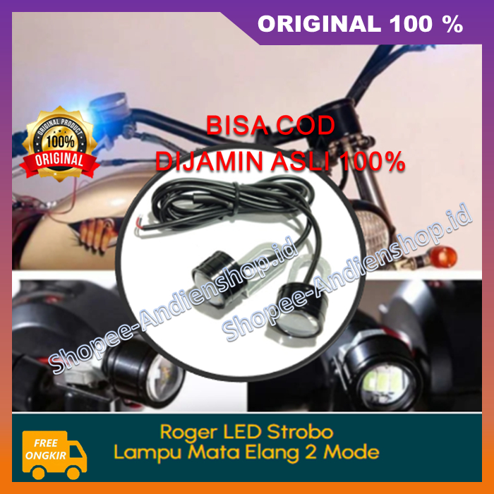 BELI 1 DAPAT 2 PASANG Roger Led Strobo Lampu Mata Elang 2 Mode Super Terang  100% ORIGINAL