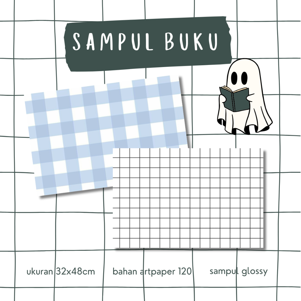 (AP 120g) Sampul Buku Kotak Sampul Buku Motif Kertas Kado Wrap Sampul Buku Aesthetic
