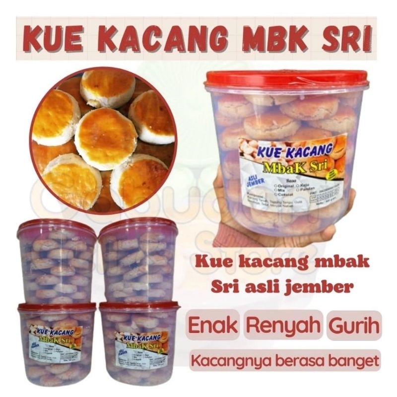 

Kue kacang Mak sri/mak enak 500gr// isi kurang lebih 50pcs per toples