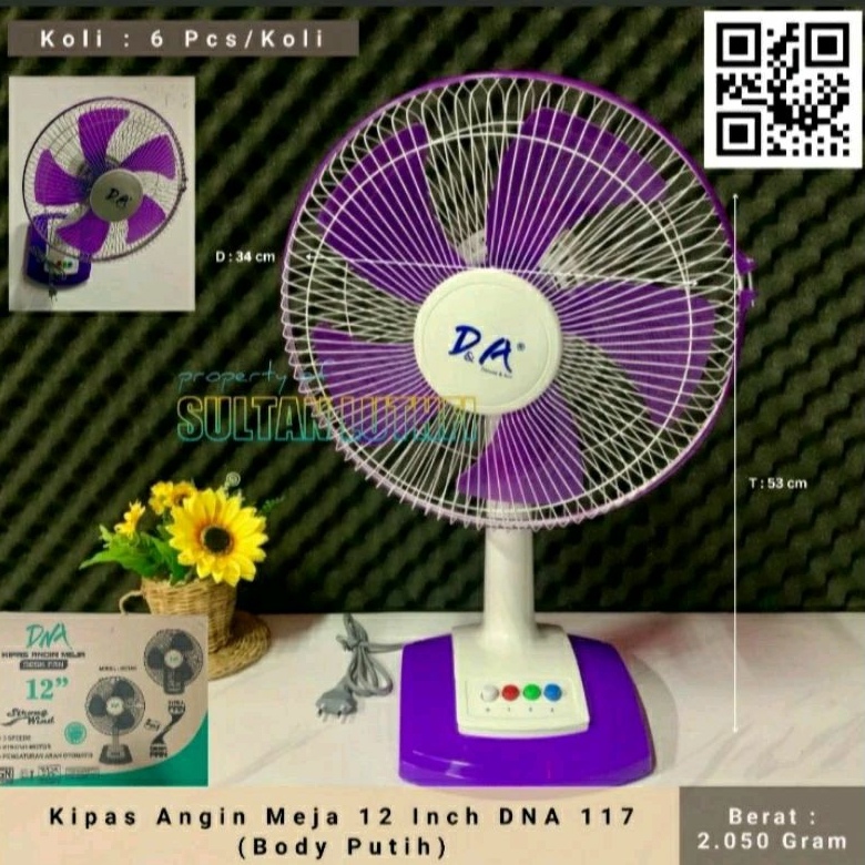 Kipas Angin Meja 12 Inch Warna