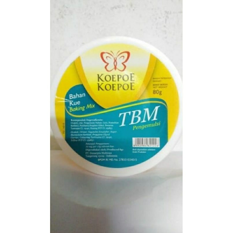 

TBM EMULSIFIER KOEPOE KOEPOE 80GR/KUPU KUPU 80gr TBM Emulsifier TERMURAHH!!