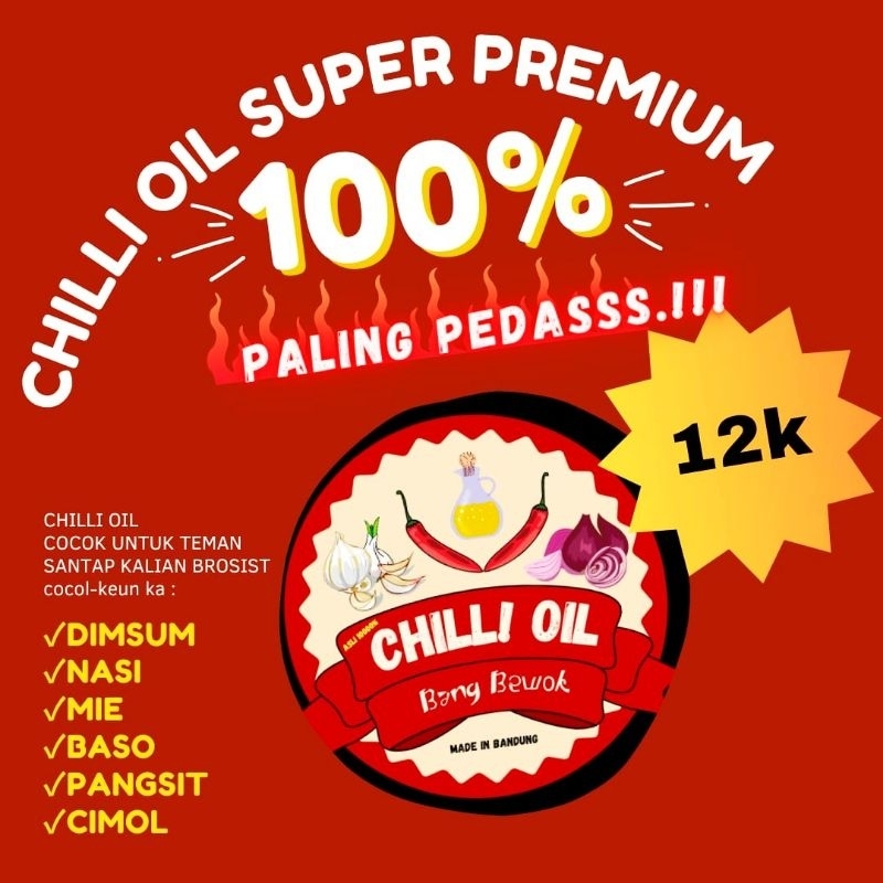 

chilli oil premium pedas gurih premium PALING MURAH..!!