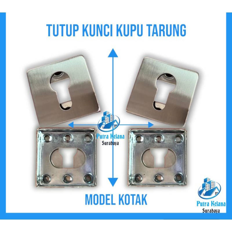Ring Kunci Pintu Kupu Tarung Sus 304 /Tutup Kunci Kupu Tarung Model Kotak Stainless