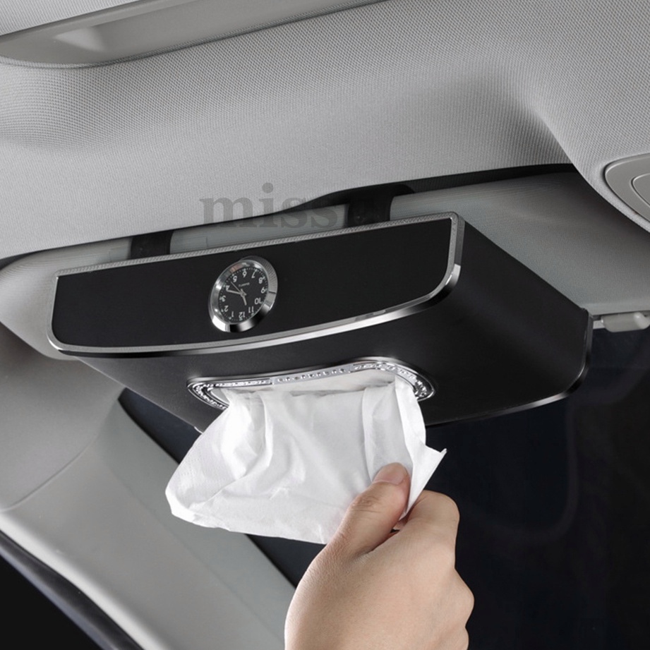 Kotak Tisu Mobil Multifungsi Premium Kotak Tisu Mobil Mewah Kotak Tisu Mobil Dengan Jam