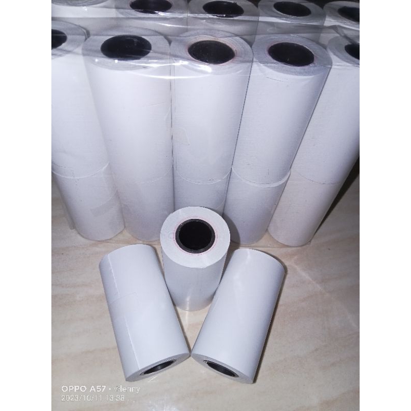 

kertas struk thermal polos 57x30mm paket murah 5roll