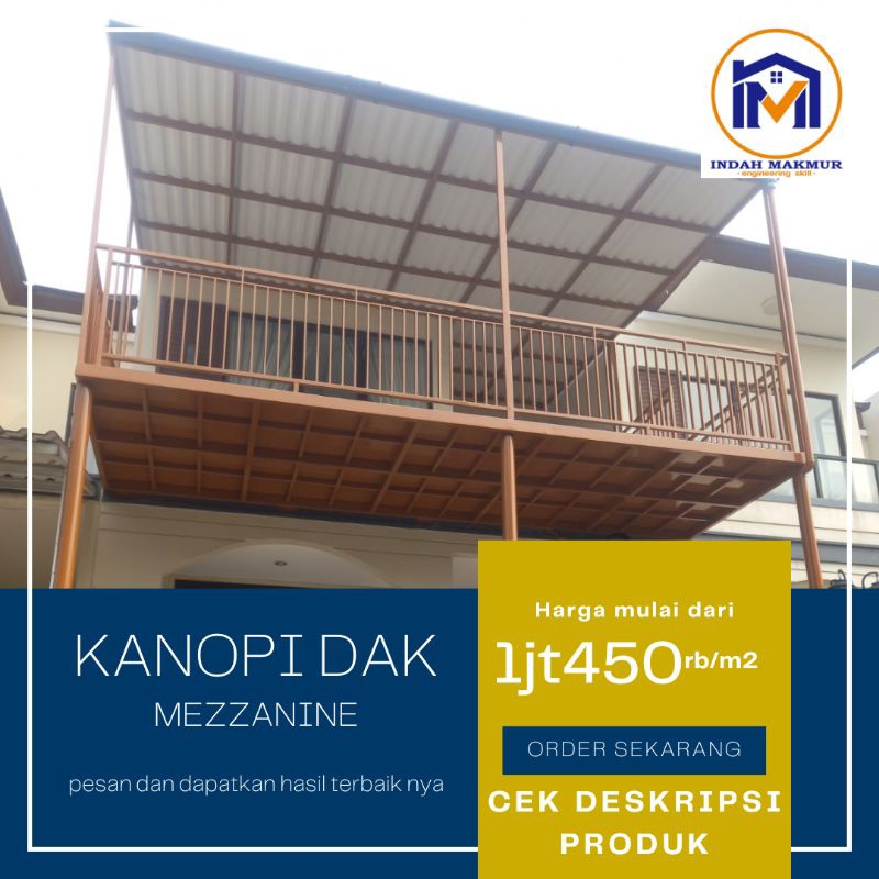 Kanopi balkon | kanopi dak |  mezzanine | kanopi minimalis