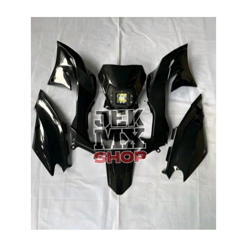 body set D-Tracker plus lampu depan KLX BF body set D-Tracker new dan headlamp 12 LED KLX BF body D-