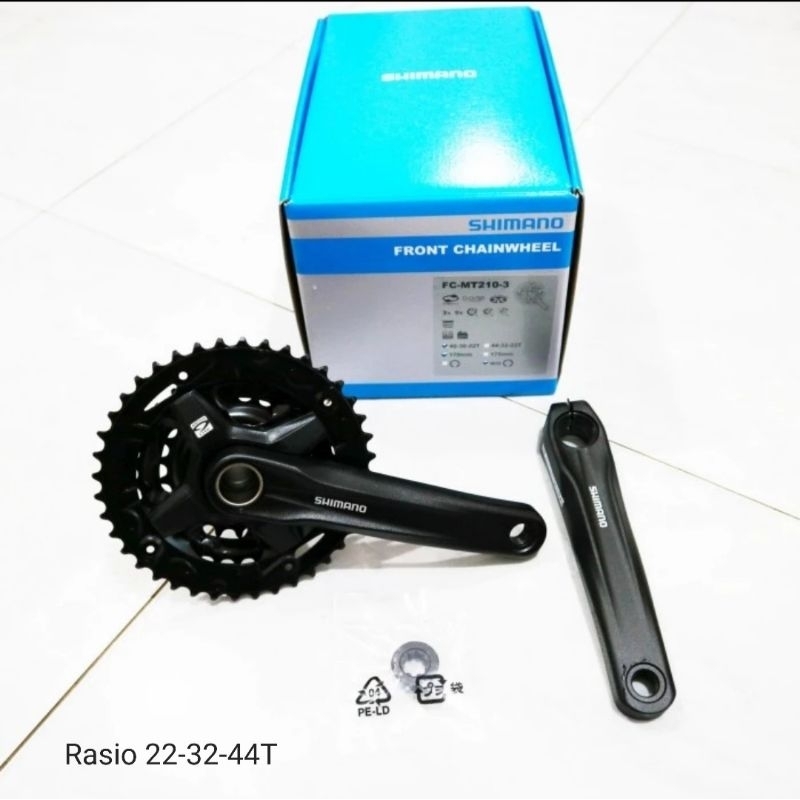 LENGAN PEDAL SEPEDA MTB CRANK SHIMANO ALTUS HOLLOWTECH 2 44T FC-MT 210