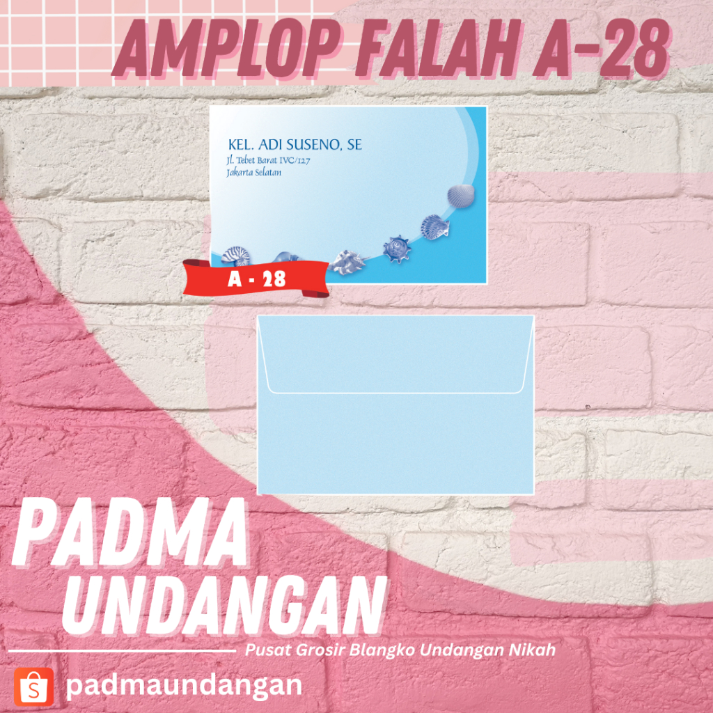 

Amplop Falah A-28 | Pusat Grosir Blangko | PadmaUndangan