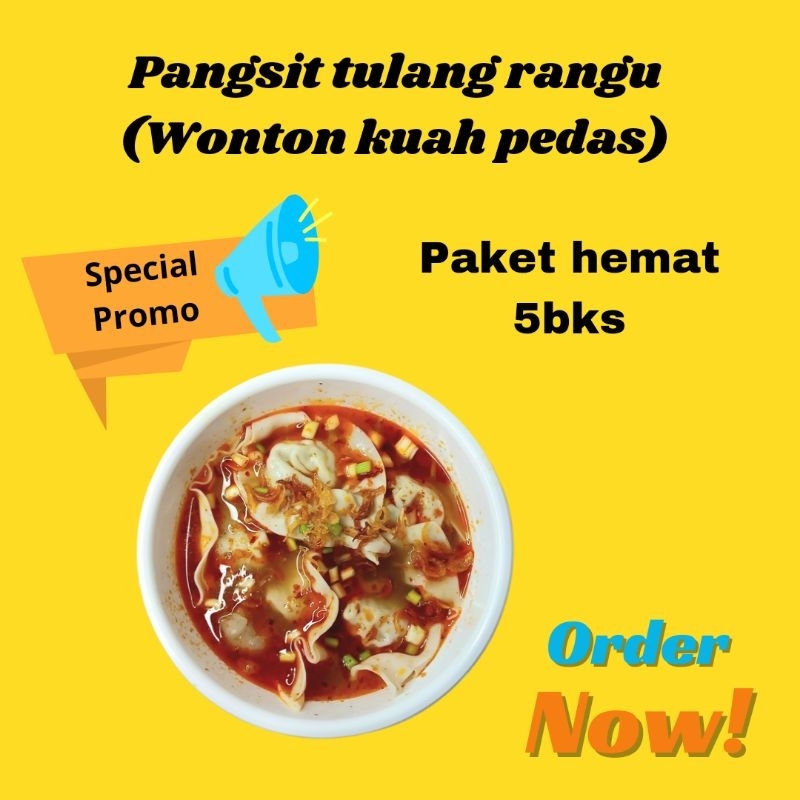 

PAKET HEMAT WONTON KUAH 5 BKS | BUNDLING WONTON KUAH MURAH ENAK | WONTON (PANGSIT TULANG RANGU PREMIUM)