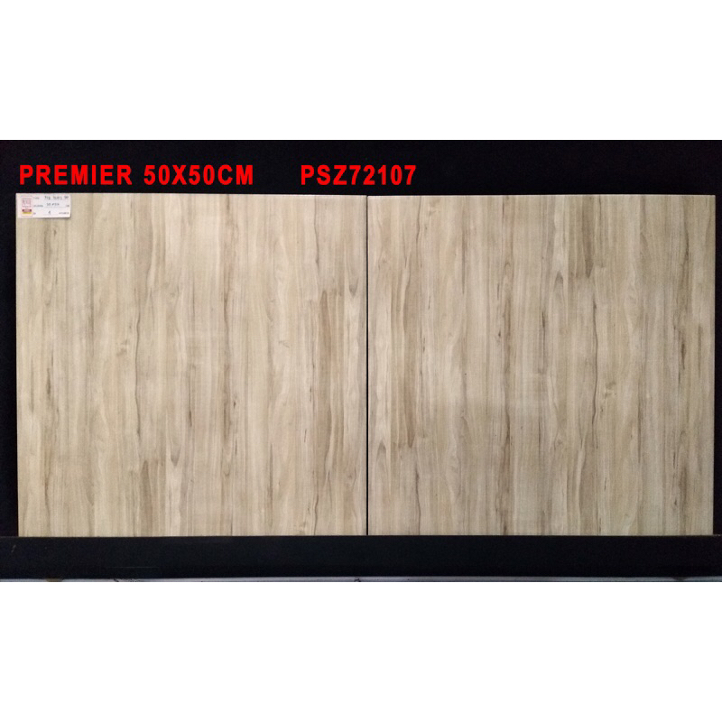 Keramik Motif Kayu Ukuran 50x50 Tekstur Doff (Coklat Muda)