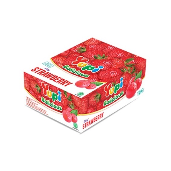 

Permen Yupi Bolicious STRAWBERRY BOX ISI 24pcs