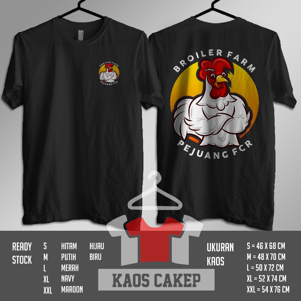 Kaos Broiler Farm Pejuang FCR Peternak Ayam Baju Distro