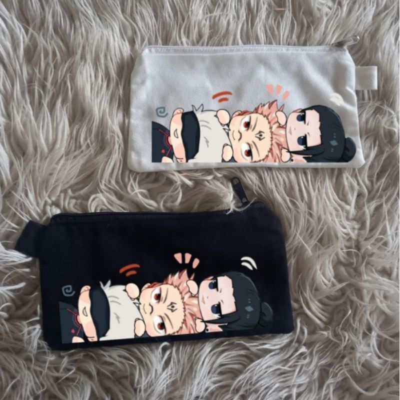 

tempat pinsil jujutsu kaisen pen case gojo satoru geto fuguru ryomen sukuna tepak pounch anime kanvas